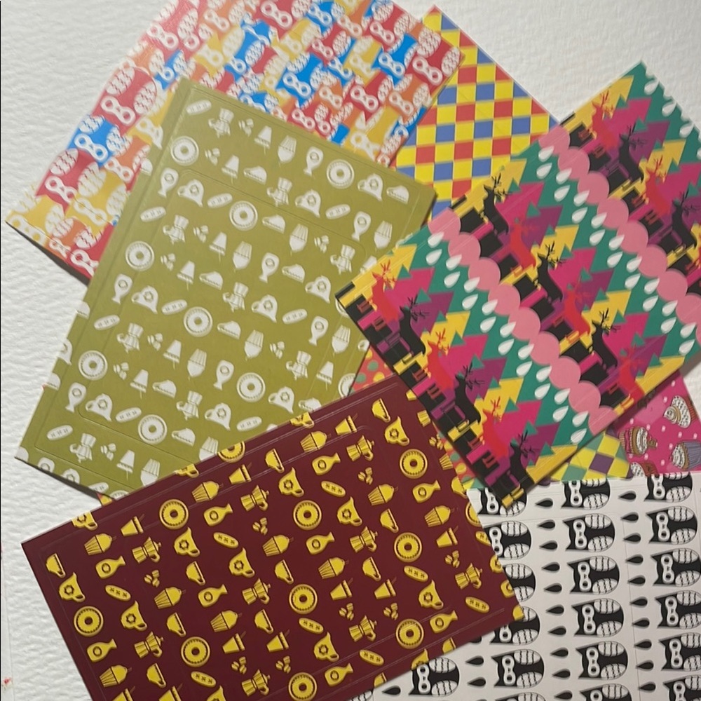 Colorful Patterned Paper Set